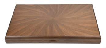 Dal Negro Treviso Iridescent 19-inch Backgammon Set in Walnut Case