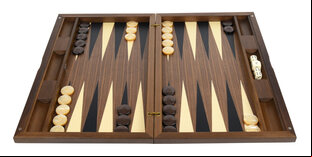 Dal Negro Treviso Iridescent 19-inch Backgammon Set in Walnut Case