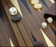 Dal Negro Treviso Iridescent 19-inch Backgammon Set in Walnut Case