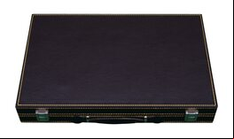 Italfama Leatherette Travel 15-inch Backgammon Set