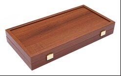 Manopoulos Compact Oak & Walnut 15-inch Backgammon Set