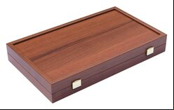 Manopoulos Compact Wooden 15-inch Backgammon Set