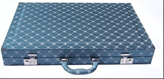 Dal Negro Teal Prestige Tournament 21-inch Backgammon Set