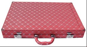 Dal Negro Red Prestige 21-inch Tournament Backgammon Set