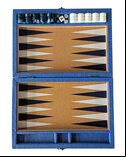 Crisloid Anchor Blue 13-inch Travel Backgammon Set