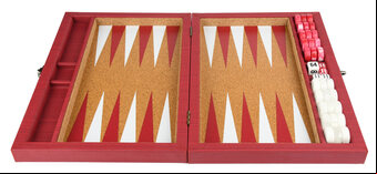 Crisloid Anchor Red 13-inch Travel Backgammon Set