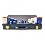 Crisloid Classic Blue 21-inch Tournament Attaché Backgammon Set