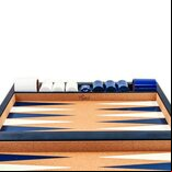 Crisloid Classic Blue 21-inch Tournament Attaché Backgammon Set