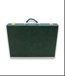 Crisloid Classic Green Champion Attaché 19-inch Backgammon Set
