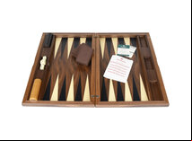 Dal Negro London Walnut 19-inch Backgammon Set