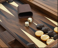 Dal Negro London Walnut 19-inch Backgammon Set
