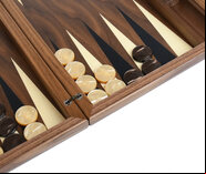Dal Negro London Walnut 19-inch Backgammon Set