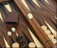 Dal Negro London Walnut 19-inch Backgammon Set