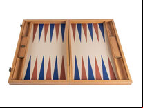 Manopoulos Champagne Beige 19-inch Backgammon Set