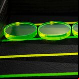 Manopoulos Fluorescent Green UV Leatherette Backgammon Set (19-inch)