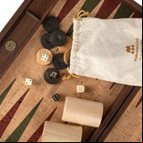 Manopoulos Natural Cork 19 inch Backgammon Set