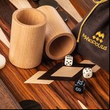 Manopoulos Luxury Palisander Crown Cut 19-inch Backgammon Set