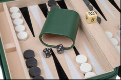 Philos Magnetic Travel Backgammon Set - Beige or Green