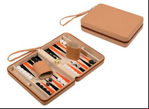 Philos Magnetic Travel Backgammon Set - Beige or Green