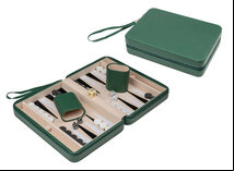Philos Magnetic Travel Backgammon Set - Beige or Green