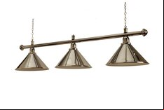 58 inch Table Shade - Chrome with 3 Chrome Coolie Shades