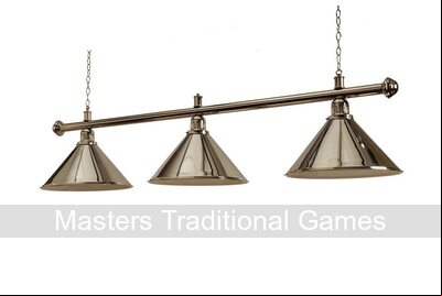 58 inch Table Shade - Chrome with 3 Chrome Coolie Shades