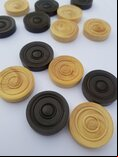 Dal Negro Set of 24 Boxwood Draughts (28mm)