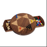Round 3-in-1 Game Set - Chess, Draughts & Chinese Checkers