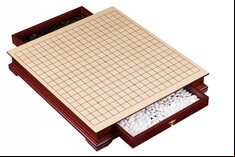 Wooden Go Set with Drawers