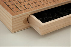 Wooden Go Board Box Set with Drawers & Wooden Stones (19 x 19 Go Set)