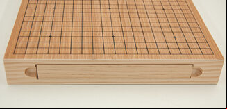 Wooden Go Board Box Set with Drawers & Wooden Stones (19 x 19 Go Set)