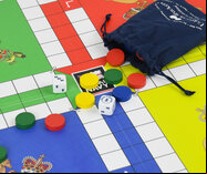 Quad Fold Wooden Uckers Game