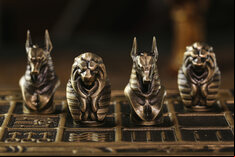 Senet - Ancient Egyptian Board Game - Metal Pieces