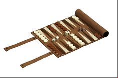 Philos Roll-Up Travel Games Combo - Backgammon, Chess & Draughts