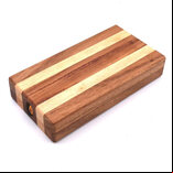 Folding Kalaha Game with Semi-Precious Stones - 2 Colour Wood