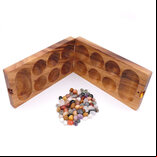 Folding Kalaha Game with Semi-Precious Stones