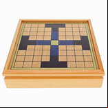 Tablut, Viking Tafl Game with Wooden Cabinet Board & Painted Pieces