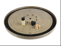 Tracey 'Grey Rock' Crokinole Board (dark grey ditch & hole - 26 disks)