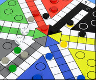 Wooden Uckers Game - Six Player Standard Edition