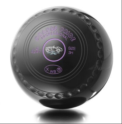Drakes Pride Professional bowls - Black, gripped, Size 00, Heavy Drakes Pride Professional bowls - Black, gripped, Size 00, Heavy