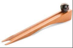 Hardwood chute for 2 inch table bowls