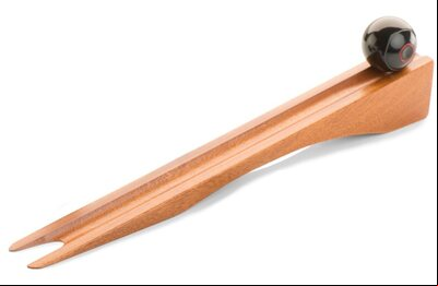 Hardwood chute for 2 inch table bowls