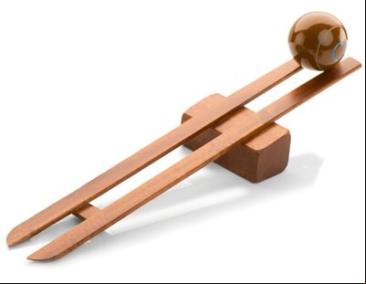 Hardwood chute for 2  1/4  inch table bowls