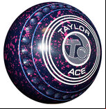 Taylor ACE Coloured Dark Blue / Magenta Bowls - Set of 4, Heavy, Size 3, Progrip