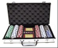 Texas Hold'em Deluxe Poker Chip Set - 300 Chips