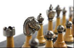 Italfama Classic Chess Pieces - Metal & Wood Design