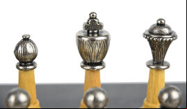 Italfama Classic Chess Pieces - Metal & Wood Design