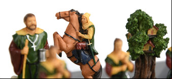 Italfama Robin Hood Chess Pieces - Resin, Hand-Painted
