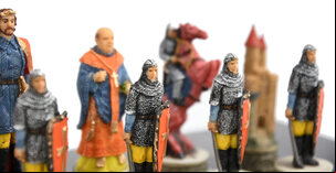 Italfama Robin Hood Chess Pieces - Resin, Hand-Painted