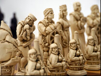 Christopher Columbus Ornamental Chess Set by Berkeley Chess (Board not included)